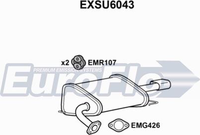 EuroFlo EXSU6043 - Глушник вихлопних газів кінцевий autozip.com.ua