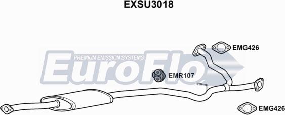 EuroFlo EXSU3018 - Середній глушник вихлопних газів autozip.com.ua