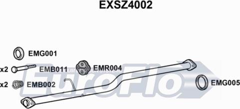 EuroFlo EXSZ4002 - Труба вихлопного газу autozip.com.ua