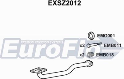 EuroFlo EXSZ2012 - Труба вихлопного газу autozip.com.ua