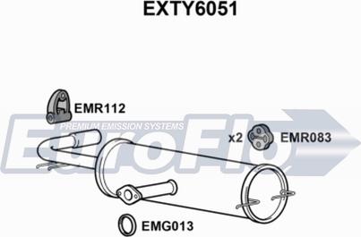 EuroFlo EXTY6051 - Глушник вихлопних газів кінцевий autozip.com.ua