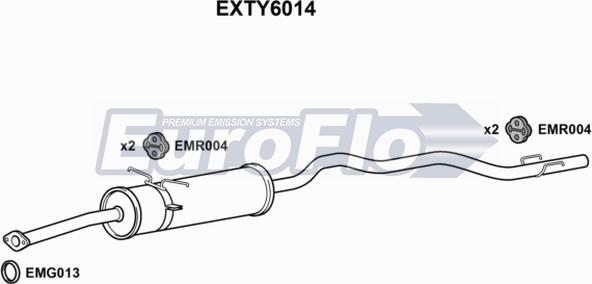 EuroFlo EXTY6014 - Глушник вихлопних газів кінцевий autozip.com.ua