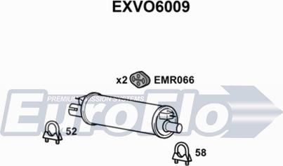 EuroFlo EXVO6009 - Глушник вихлопних газів кінцевий autozip.com.ua