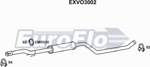 EuroFlo EXVO3002 - Середній глушник вихлопних газів autozip.com.ua