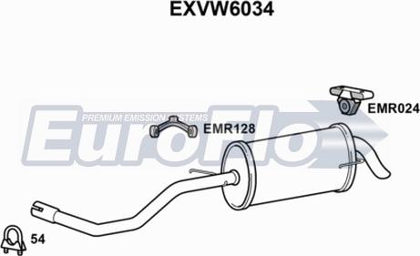 EuroFlo EXVW6034 - Глушник вихлопних газів кінцевий autozip.com.ua