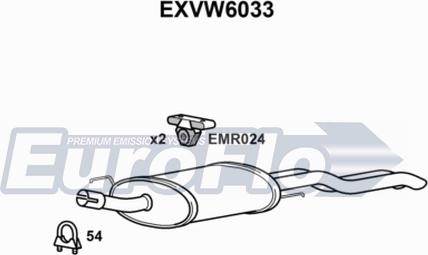 EuroFlo EXVW6033 - Глушник вихлопних газів кінцевий autozip.com.ua