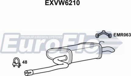 EuroFlo EXVW6210 - Глушник вихлопних газів кінцевий autozip.com.ua