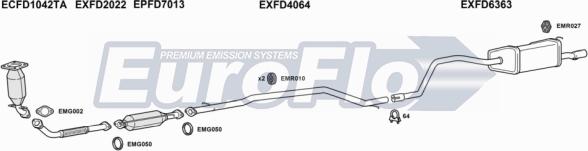 EuroFlo FDMON22D 1001D - Система випуску ОГ autozip.com.ua