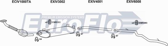 EuroFlo IVDAI23D 7003K - Система випуску ОГ autozip.com.ua