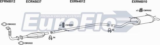 EuroFlo RNMEG19D 1001B - Система випуску ОГ autozip.com.ua