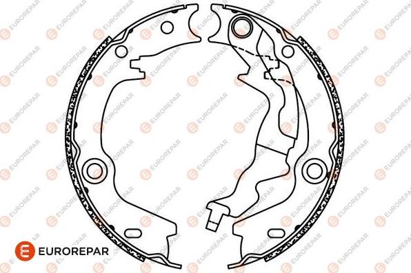 EUROREPAR 1690925080 - Комплект гальм, барабанний механізм autozip.com.ua