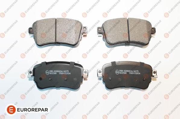 EUROREPAR 1698743580 - Гальмівні колодки, дискові гальма autozip.com.ua