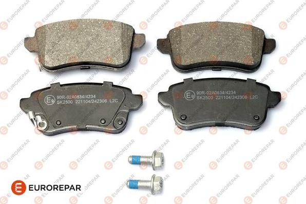 EUROREPAR 1697651780 - Гальмівні колодки, дискові гальма autozip.com.ua