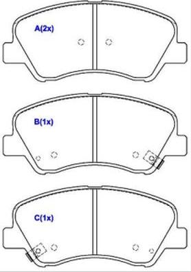 EUROREPAR 1643084480 - Гальмівні колодки, дискові гальма autozip.com.ua