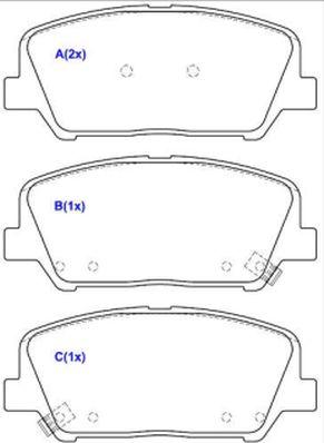 EUROREPAR 1643084580 - Гальмівні колодки, дискові гальма autozip.com.ua