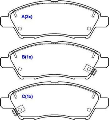 EUROREPAR 1643085180 - Гальмівні колодки, дискові гальма autozip.com.ua