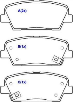 EUROREPAR 1643080880 - Гальмівні колодки, дискові гальма autozip.com.ua