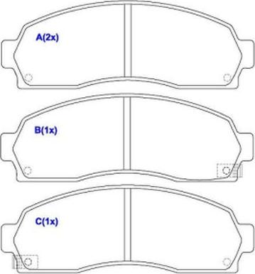 EUROREPAR 1643081080 - Гальмівні колодки, дискові гальма autozip.com.ua