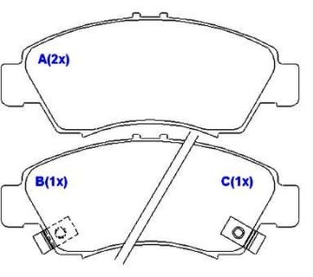 EUROREPAR 1643070180 - Гальмівні колодки, дискові гальма autozip.com.ua
