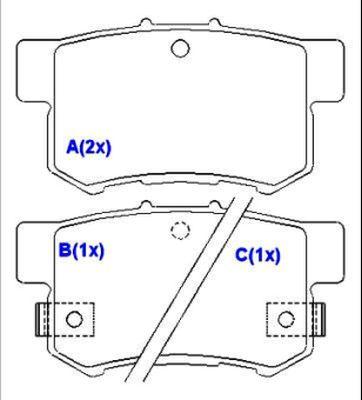 EUROREPAR 1643070280 - Гальмівні колодки, дискові гальма autozip.com.ua