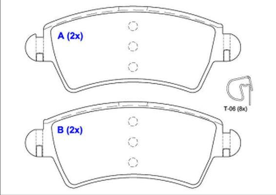 EUROREPAR 1643071080 - Гальмівні колодки, дискові гальма autozip.com.ua