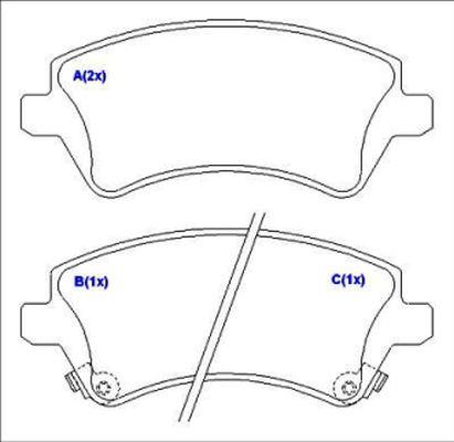 EUROREPAR 1643071880 - Гальмівні колодки, дискові гальма autozip.com.ua