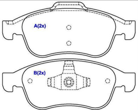 EUROREPAR 1643071780 - Гальмівні колодки, дискові гальма autozip.com.ua