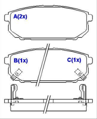 EUROREPAR 1643077780 - Гальмівні колодки, дискові гальма autozip.com.ua