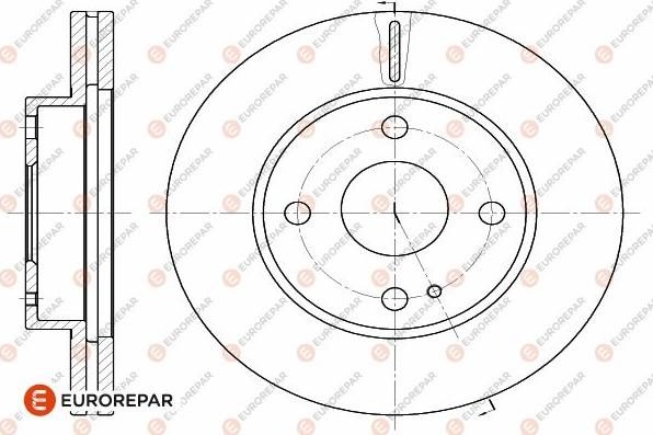 EUROREPAR 1642755880 - Гальмівний диск autozip.com.ua