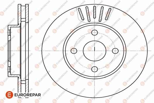 EUROREPAR 1642756880 - Гальмівний диск autozip.com.ua