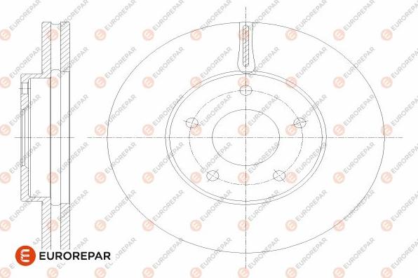 EUROREPAR 1642750580 - Гальмівний диск autozip.com.ua