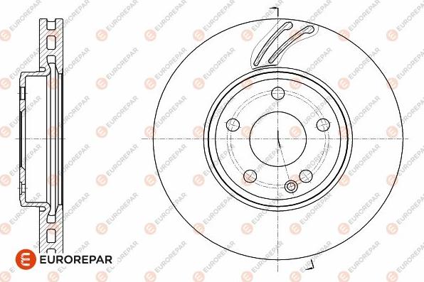 EUROREPAR 1642751480 - Гальмівний диск autozip.com.ua