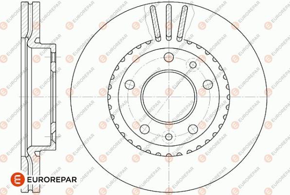 EUROREPAR 1642751680 - Гальмівний диск autozip.com.ua