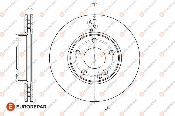 EUROREPAR 1642751380 - Гальмівний диск autozip.com.ua