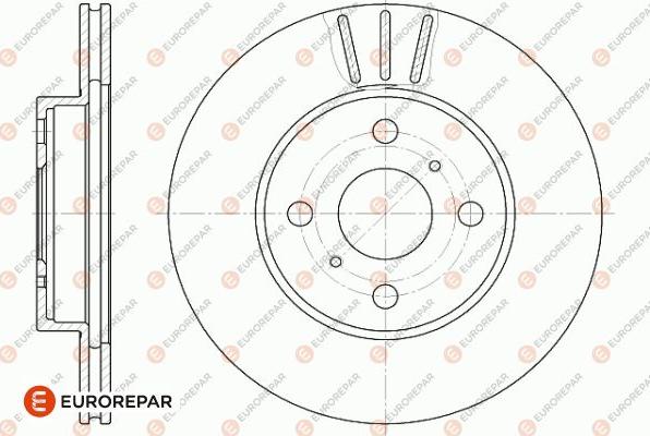 EUROREPAR 1642753180 - Гальмівний диск autozip.com.ua