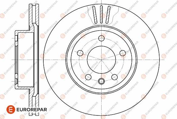 EUROREPAR 1642757980 - Гальмівний диск autozip.com.ua