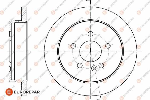 EUROREPAR 1642769080 - Гальмівний диск autozip.com.ua