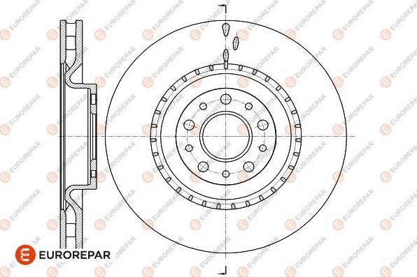 EUROREPAR 1642764680 - Гальмівний диск autozip.com.ua