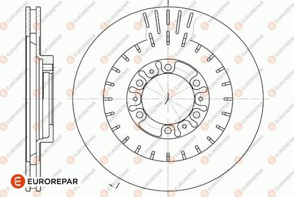 EUROREPAR 1642764280 - Гальмівний диск autozip.com.ua