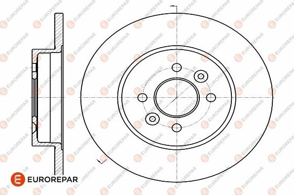 EUROREPAR 1642766480 - Гальмівний диск autozip.com.ua