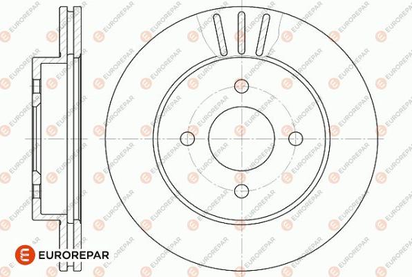 EUROREPAR 1642761680 - Гальмівний диск autozip.com.ua