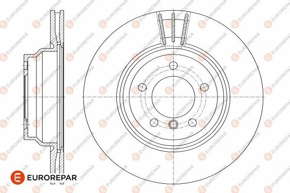 EUROREPAR 1642761080 - Гальмівний диск autozip.com.ua