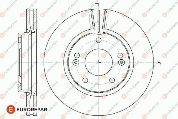 EUROREPAR 1642763980 - Гальмівний диск autozip.com.ua