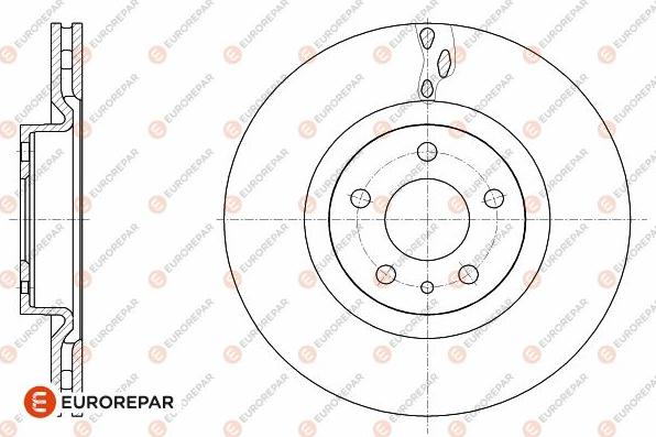 EUROREPAR 1642763080 - Гальмівний диск autozip.com.ua