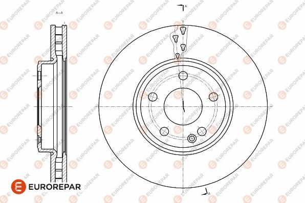 EUROREPAR 1642762980 - Гальмівний диск autozip.com.ua