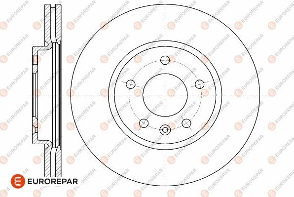 EUROREPAR 1642762580 - Гальмівний диск autozip.com.ua