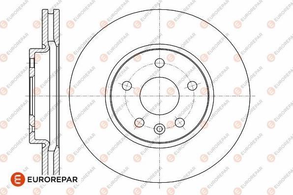 EUROREPAR 1642762680 - Гальмівний диск autozip.com.ua