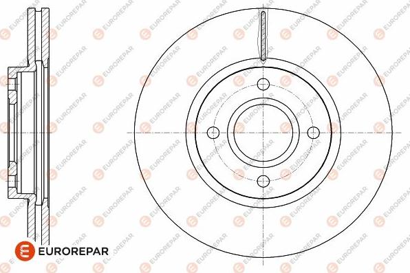 EUROREPAR 1642762180 - Гальмівний диск autozip.com.ua