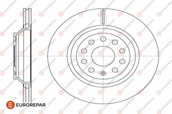 EUROREPAR 1642767980 - Гальмівний диск autozip.com.ua