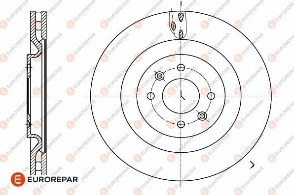 EUROREPAR 1642767080 - Гальмівний диск autozip.com.ua